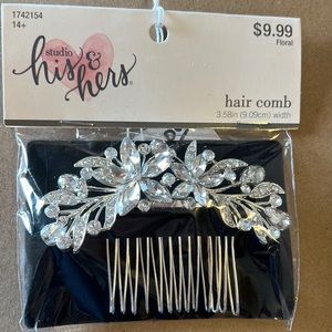 Brand New Silver with rhinestone hair comb